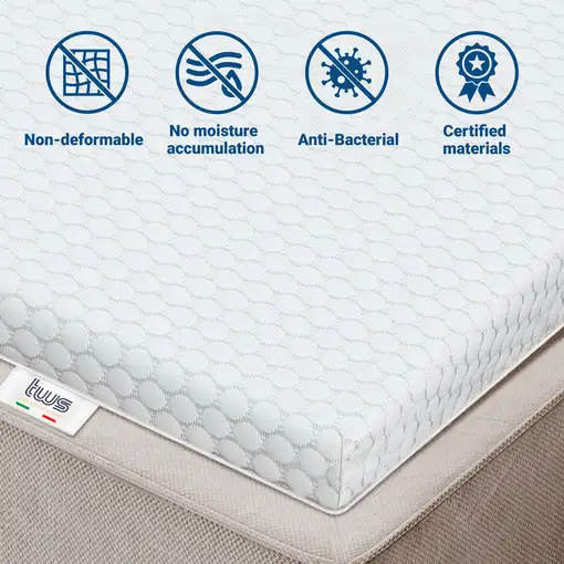 The White Stone Topper Viscoelastico Memory Foam H3    160x220