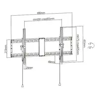 Gembird WM-90T-01 soporte para TV 2,29 m (90") Negro