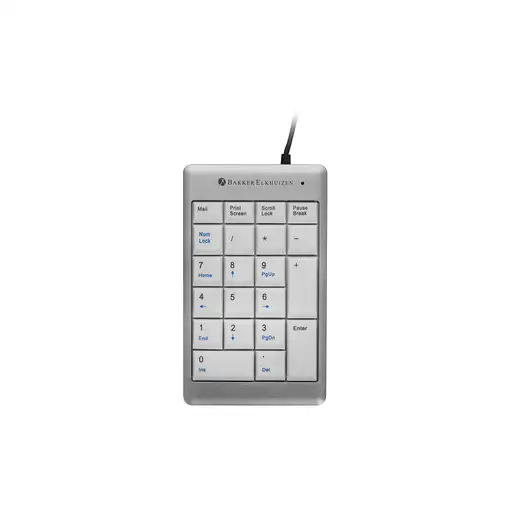 BakkerElkhuizen UltraBoard 955 Numeric teclado numérico PC USB Gris claro, Blanco