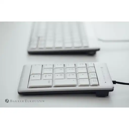 BakkerElkhuizen UltraBoard 955 Numeric teclado numérico PC USB Gris claro, Blanco
