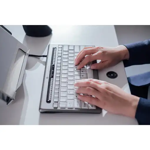 BakkerElkhuizen S-board 840 teclado Oficina USB QWERTY Inglés de EE. UU. Gris clar