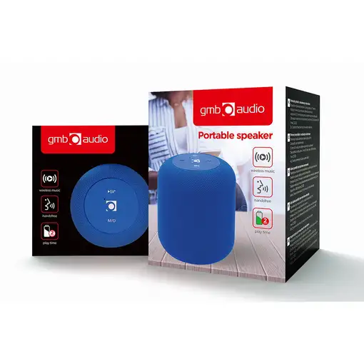 Gembird SPK-BT-15-B altavoz portátil o de fiesta Altavoz monofónico portátil Azul