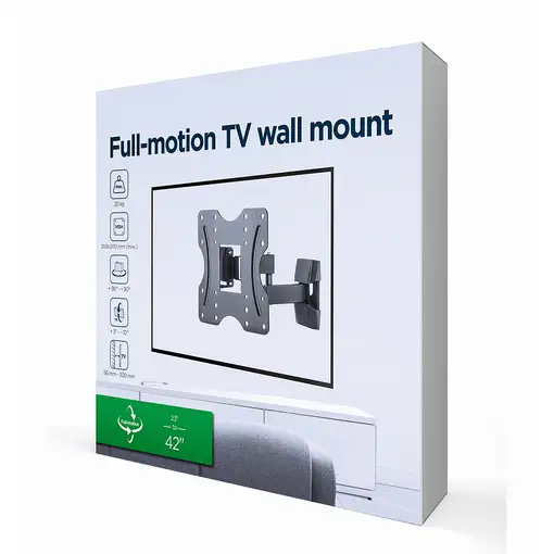 Gembird WM-42ST-01 soporte para TV 106,7 cm (42") Negro