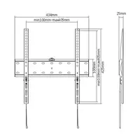 Gembird WM-55F-02 soporte para TV 139,7 cm (55") Negro