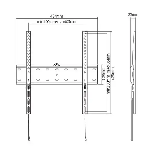 Gembird WM-55F-02 soporte para TV 139,7 cm (55") Negro