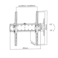 Gembird WM-55T-02 soporte para TV 139,7 cm (55") Negro