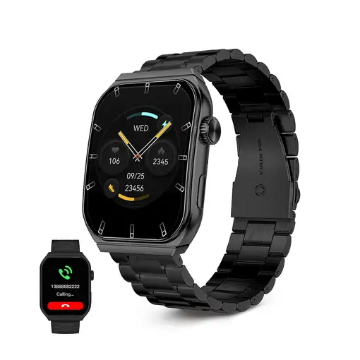 Ksix Smartwatch Olympo, Pantalla AMOLED 1,96", 2 correas, Aut. 5 días, Modos depor
