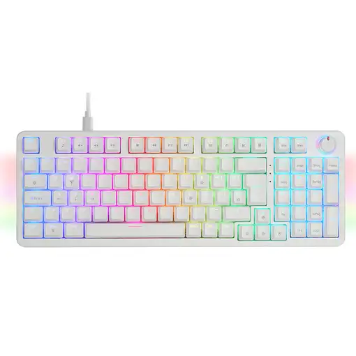 Mars Gaming MKPROWBES teclado Juego USB QWERTY Español Blanco