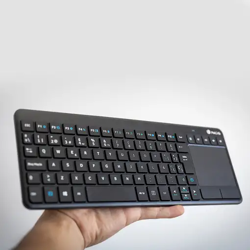 NGS TV Warrior, AZERTY, FR teclado Hogar RF inalámbrico Francés Negro