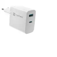 NATEC NUC-2142 cargador de dispositivo móvil Universal Blanco Corriente alterna Ca