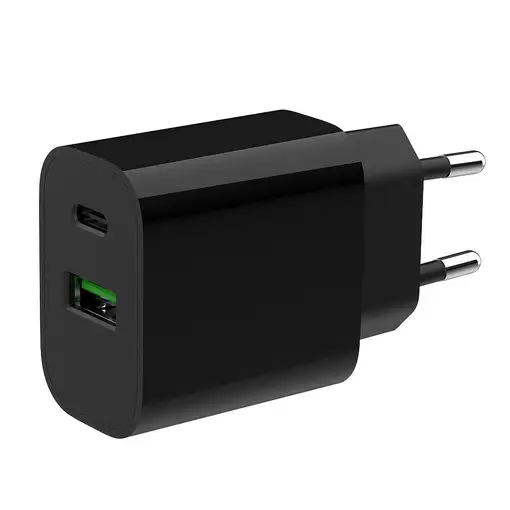 Gembird TA-UC-PDQC20-01-BK cargador de dispositivo móvil Universal Negro Corriente