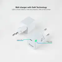 TooQ Cargador de Pared GAN USB-C/PD 30W, Blanco