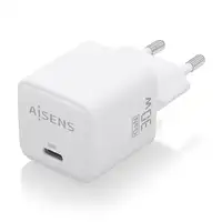 AISENS Cargador Gan 30W, 1xUSB-C PD3.0 QD4.0, Blanco