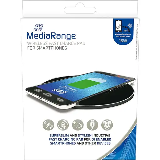 MediaRange MRMA118 cargador de dispositivo móvil Smartphone Negro USB Cargador ina