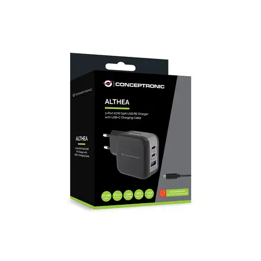 Conceptronic ALTHEA17B cargador de dispositivo móvil Universal Negro Corriente alt
