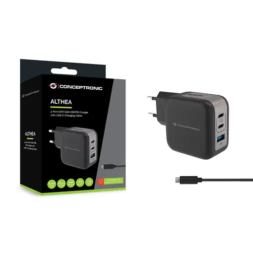 Conceptronic ALTHEA17B cargador de dispositivo móvil Universal Negro Corriente alt