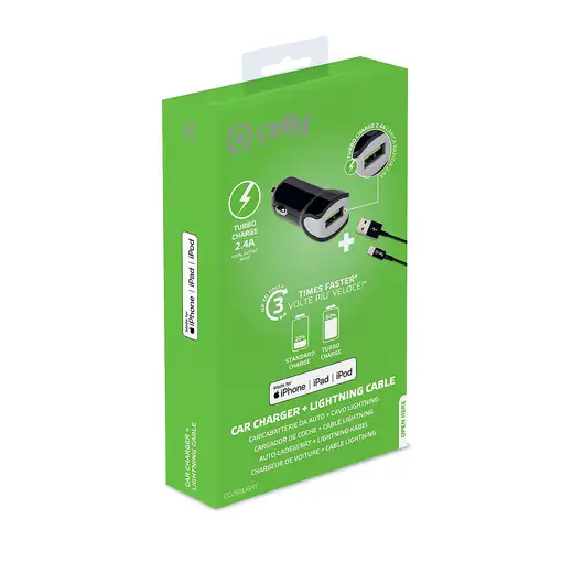 Celly CCUSBLIGHT cargador de dispositivo móvil Universal Negro Encendedor de cigar