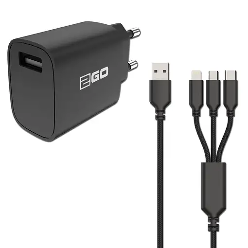 2GO 797257 cargador de dispositivo móvil Universal Negro Corriente alterna Interio