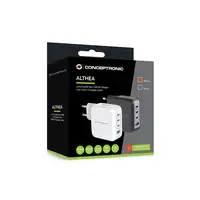 Conceptronic ALTHEA18W cargador de dispositivo móvil Universal Blanco Corriente al
