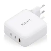 AISENS Cargador GaN 140W, 2xUSB-C PD3.1 QC4.0, 1xUSB-A QC3.0, Blanco