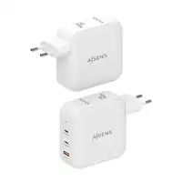 AISENS Cargador GaN 140W, 2xUSB-C PD3.1 QC4.0, 1xUSB-A QC3.0, Blanco