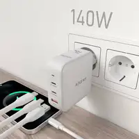 AISENS Cargador GaN 140W, 2xUSB-C PD3.1 QC4.0, 1xUSB-A QC3.0, Blanco