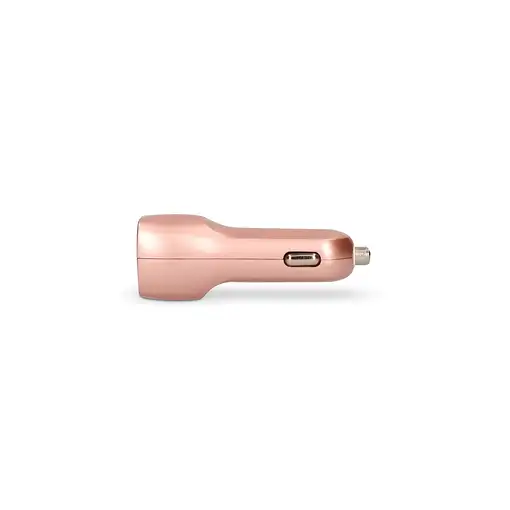 Contact Cargador de coche , 10W, 2 salidas, USB + cable USB A - Micro USB, Rosa me
