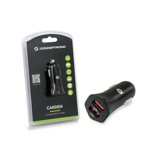 Conceptronic CARDEN04B cargador de dispositivo móvil Universal Negro Encendedor de
