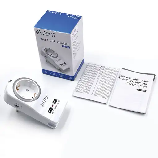 Ewent EW1225 cargador de dispositivo móvil Universal Blanco Corriente alterna Inte