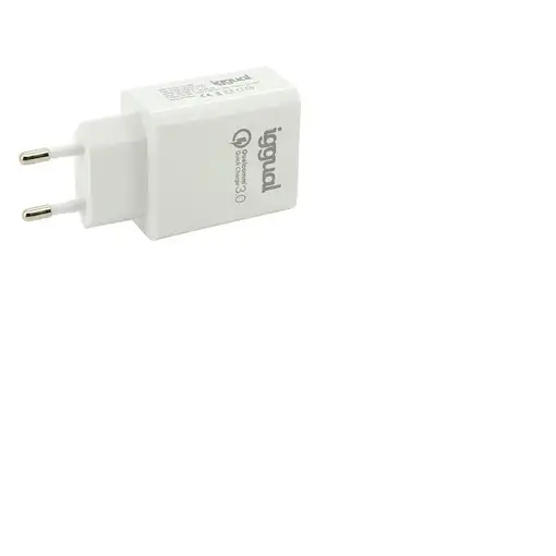 iggual Cargador 1xUSB carga rápida QC3.0 18W