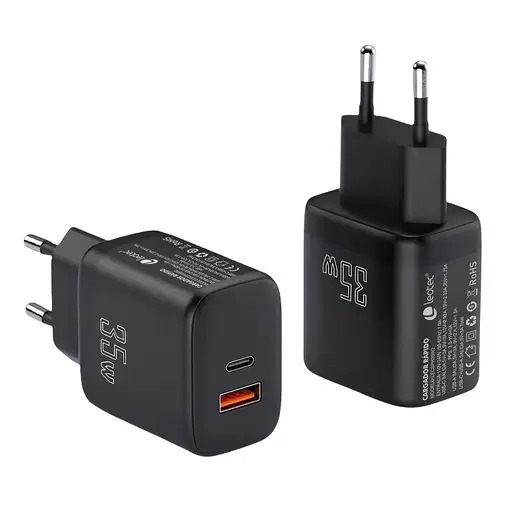 Leotec LECSPH35W2K cargador de dispositivo móvil Universal Negro Corriente alterna