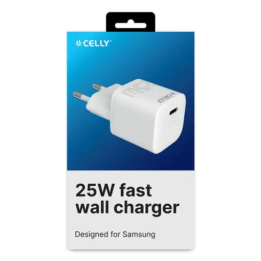 Celly UCTC1USBC25WWH cargador de dispositivo móvil Universal Blanco Corriente alte