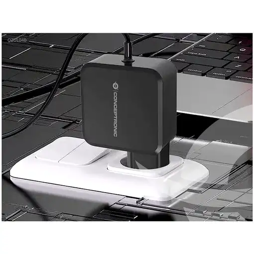 Conceptronic OZUL04BE cargador de dispositivo móvil Universal Negro Corriente alte