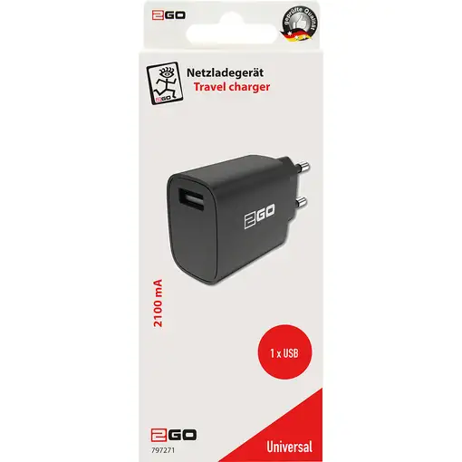 2GO 797271 cargador de dispositivo móvil Universal Negro Corriente alterna Interio