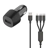 2GO 797258 cargador de dispositivo móvil Universal Negro Encendedor de cigarrillos