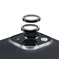 PanzerGlass ® Hoops® Black Camera Lens Protector iPhone 15 | 15 Plus Protector de