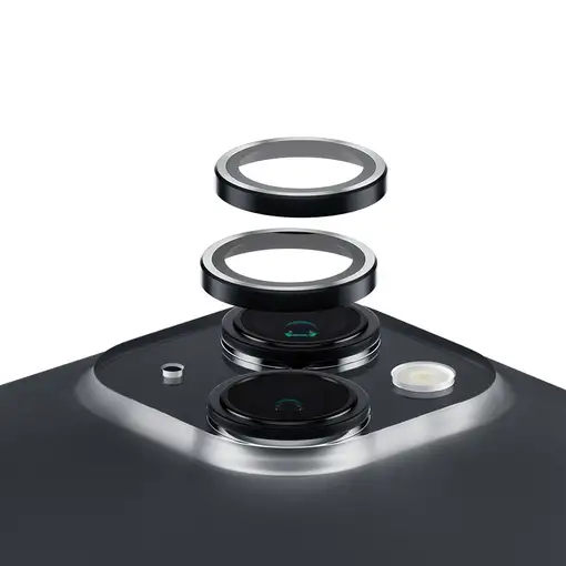 PanzerGlass ® Hoops® Black Camera Lens Protector iPhone 15 | 15 Plus Protector de