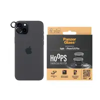 PanzerGlass ® Hoops® Black Camera Lens Protector iPhone 15 | 15 Plus Protector de