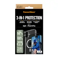 PanzerGlass ® 3-in-1 Protection Bundle iPhone 16 Plus Protector de pantalla Apple