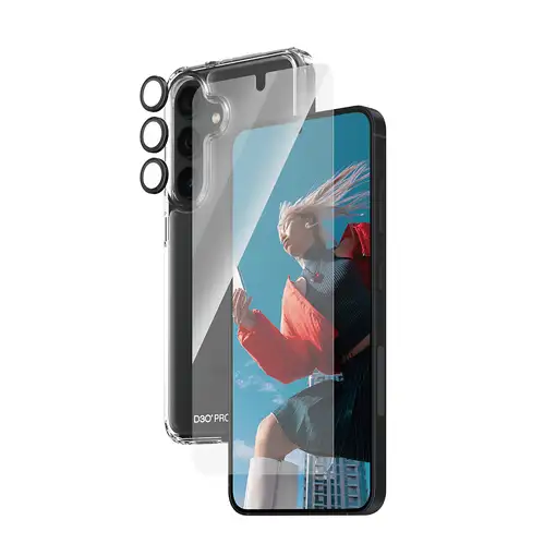 PanzerGlass ® 3-in-1 Protection Pack Samsung Galaxy S24 | Ultra-Wide Fit w. EasyAl