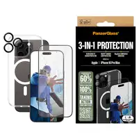 PanzerGlass ® 3-in-1 Protection Bundle iPhone 16 Pro Max Protector de pantalla App
