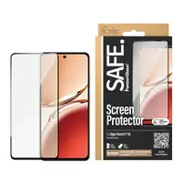 PanzerGlass SAFE. by ® Screen Protector w. Black Frame Oppo Reno12 F 5G | Ultra-Wi