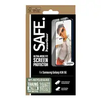 PanzerGlass SAFE. by ® Screen Protector Samsung Galaxy A36 5G | Ultra-Wide Fit w.