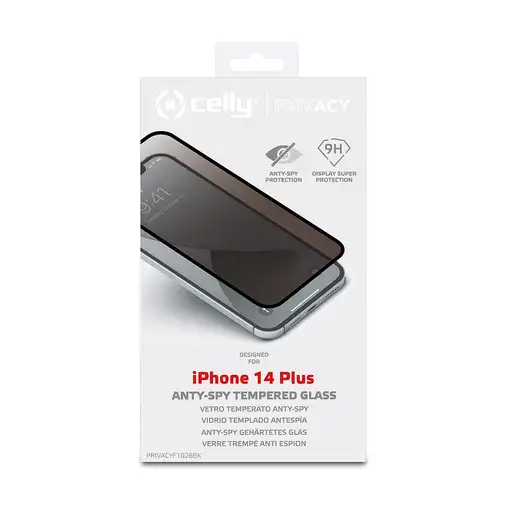 Celly PRIVACYF1026BK protector de pantalla o trasero para teléfono móvil Apple 1 p