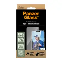 PanzerGlass ® Screen Protector iPhone 16 | 15 | Ultra-Wide Fit Protector de pantal