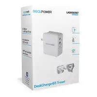 RealPower DeskCharge-65 Travel Universal Gris Corriente alterna Interior