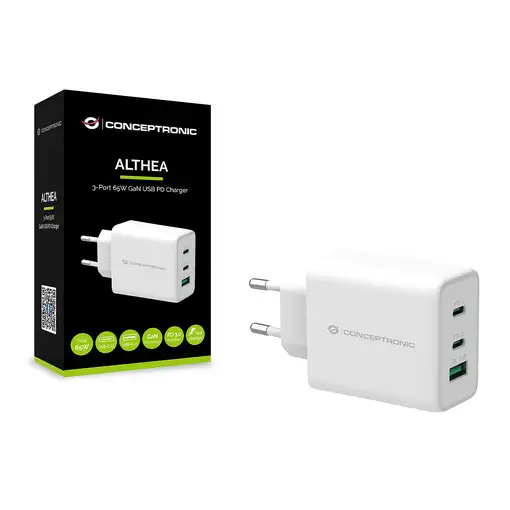 Conceptronic ALTHEA12W cargador de dispositivo móvil Universal Blanco Corriente al
