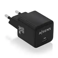 AISENS Cargador Gan 30W, 1xUSB-C PD3.0 QD4.0, Negro
