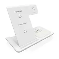 AISENS Cargador Inalambrico USB-C 3 En 1 De 15W Para Movil, Apple Watch, Ariculare