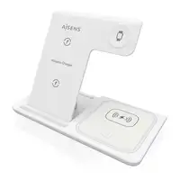 AISENS Cargador Inalambrico USB-C 3 En 1 De 15W Para Movil, Apple Watch, Ariculare